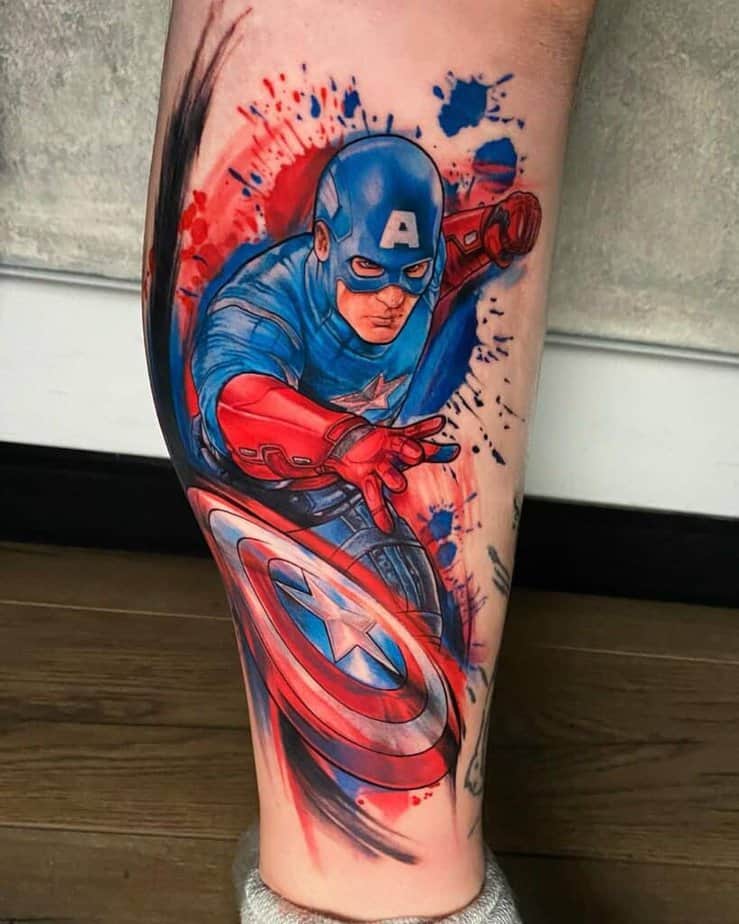 Captain America Rächer Tattoo