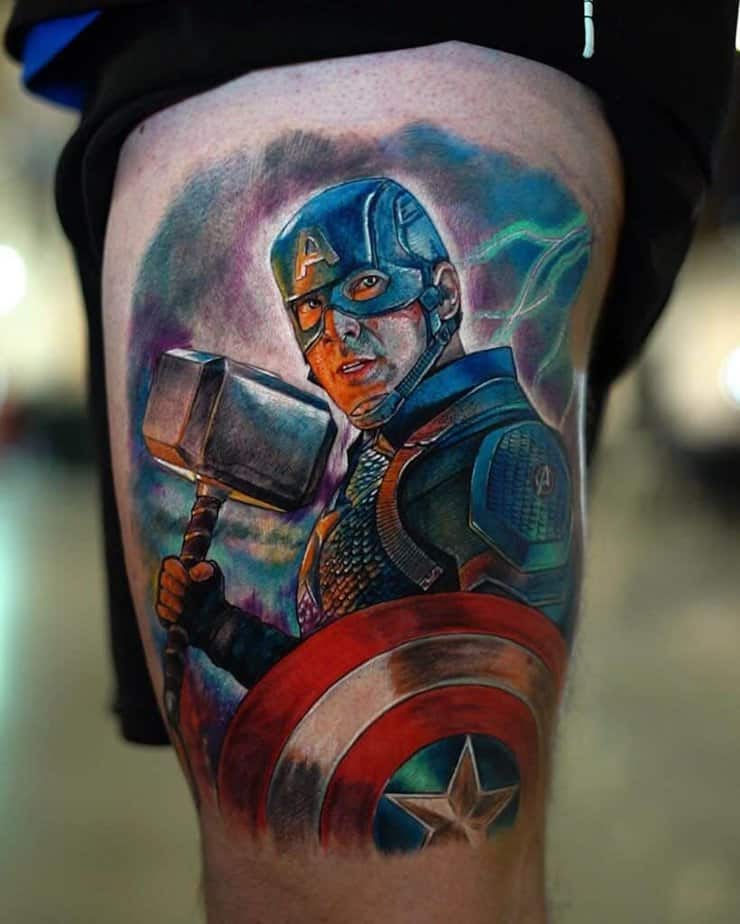 Captain America Rächer Tattoo