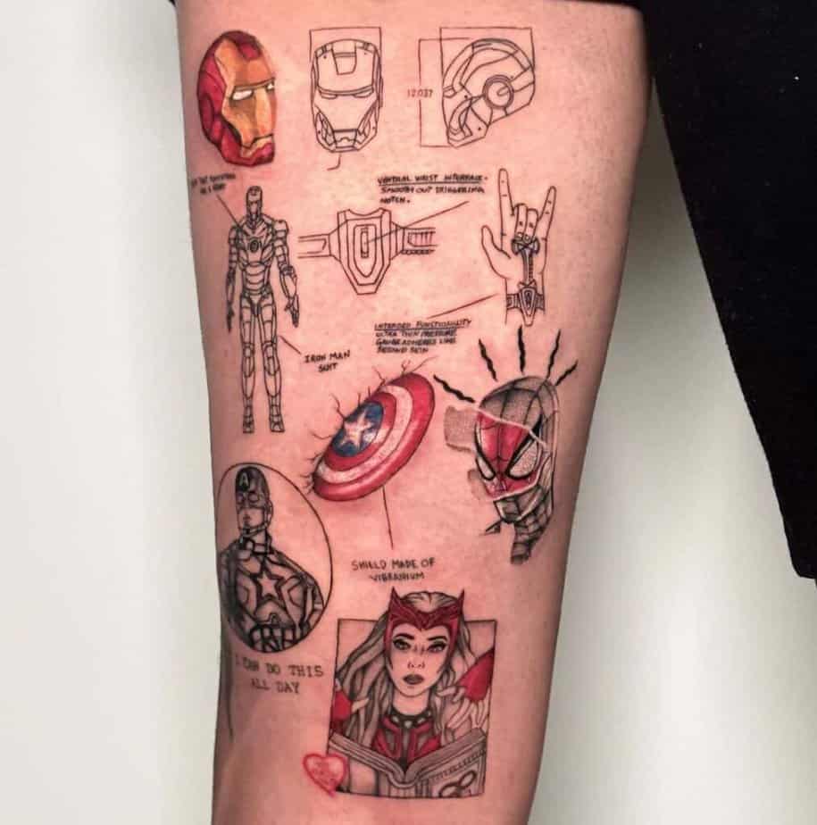 Einzigartige Avenger Tattoo Ideen