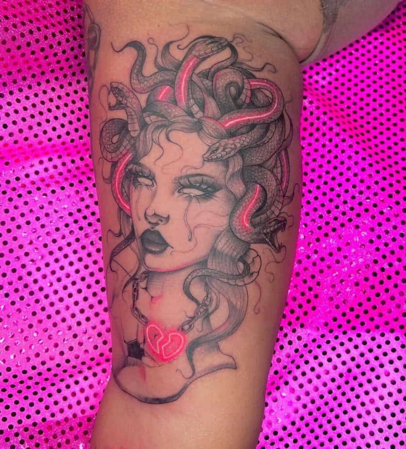 Medusa Tattoo mit Farben