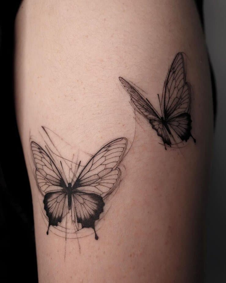 Tattoos mit mehreren Schmetterlingen