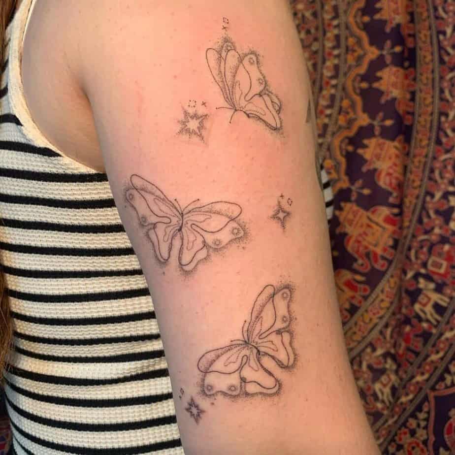 Tattoos mit mehreren Schmetterlingen