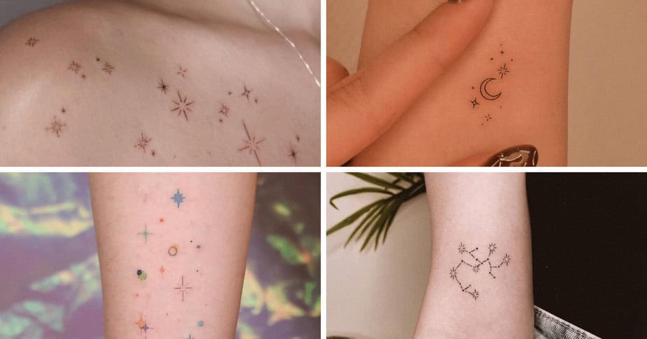 26 Glitzernde Tattoo-Designs für Ihre stellare Inspiration