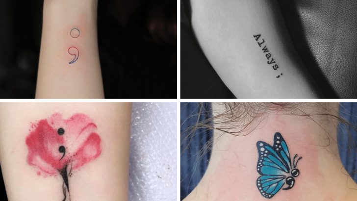27 Unverwüstliche und einzigartige Semikolon-Tattoo-Ideen mit Bedeutungen