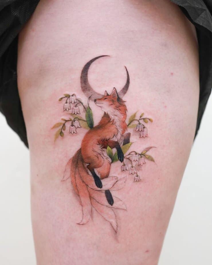 Neunschwänziger Fuchs Tattoo