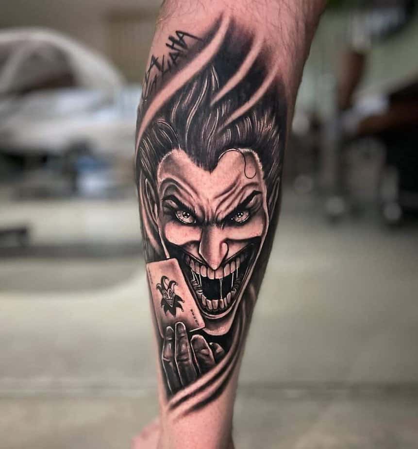 4. Ein Joker-Tattoo aus einem Comic
