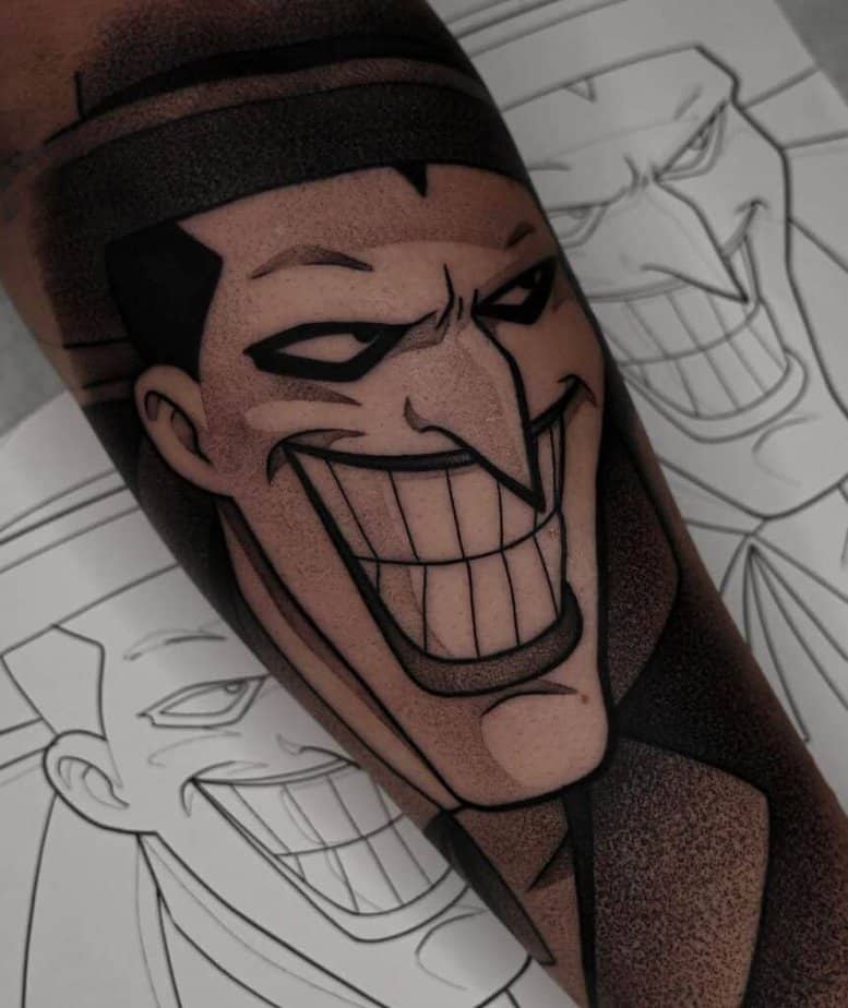 9. Ein klassisches Joker-Tattoo 