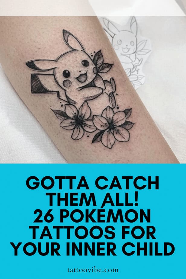 Du musst sie alle fangen! 26 Pokémon-Tattoos für dein inneres Kind
