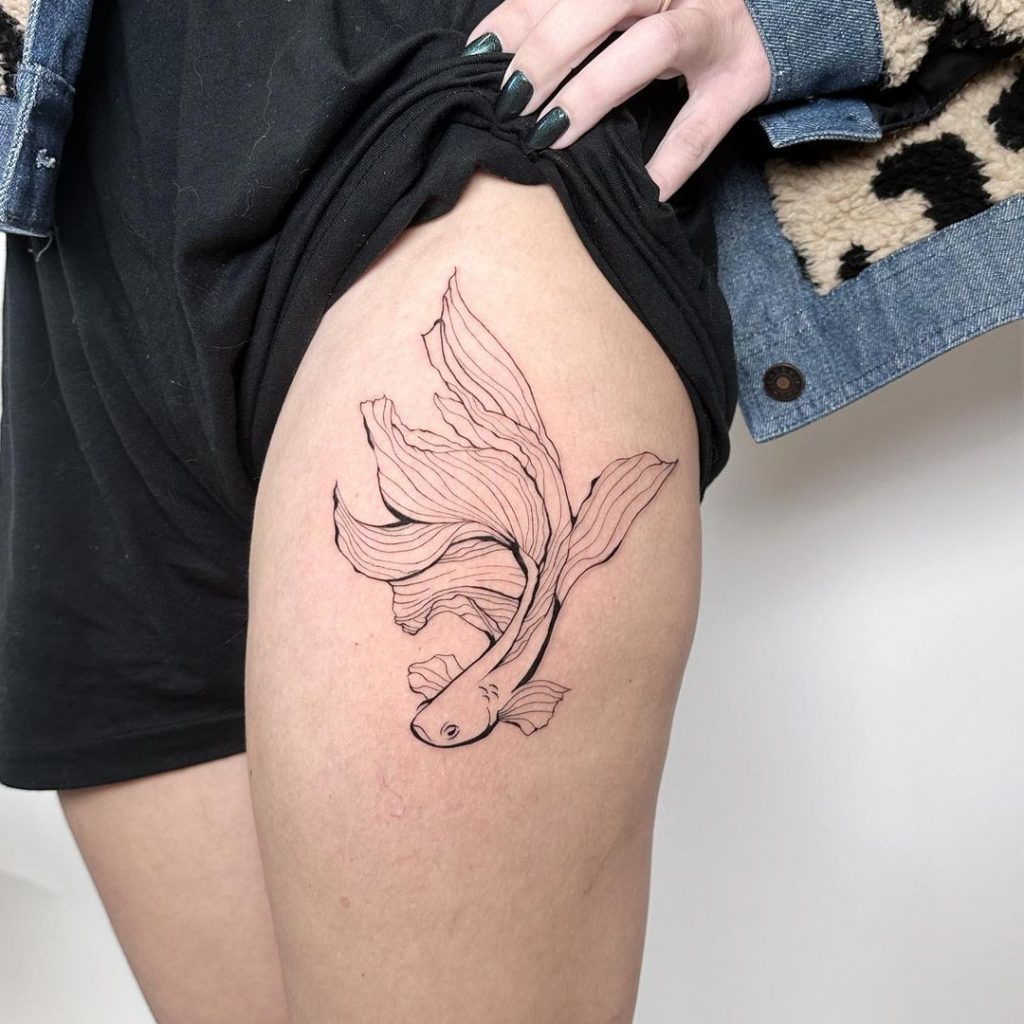 Ein Betta-Fisch-Tattoo