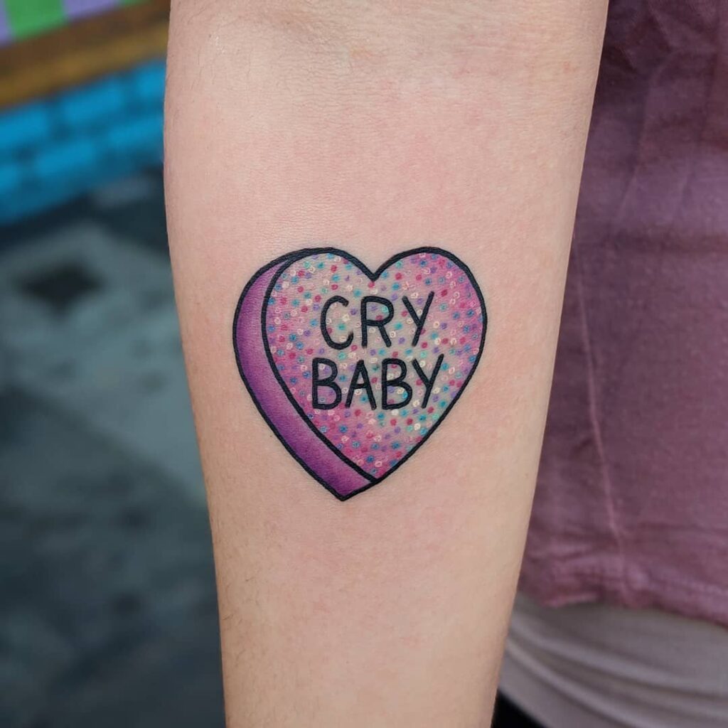 Ein "Cry Baby"-Tattoo