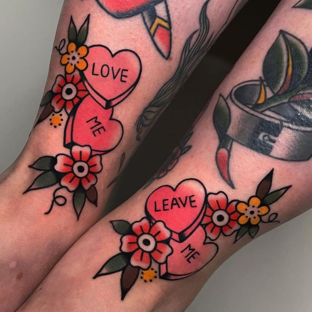 Ein "Liebe mich, verlasse mich"-Tattoo