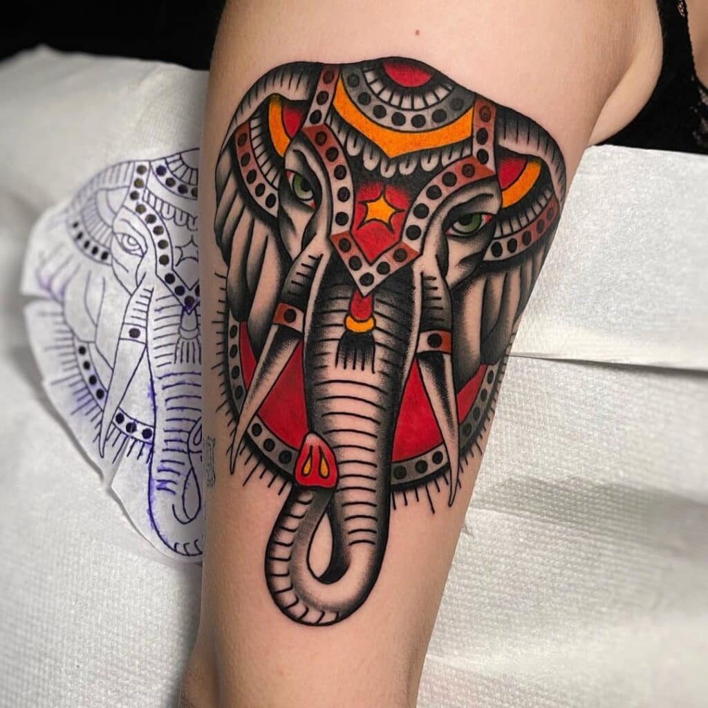 Elefant im traditionellen Stil
