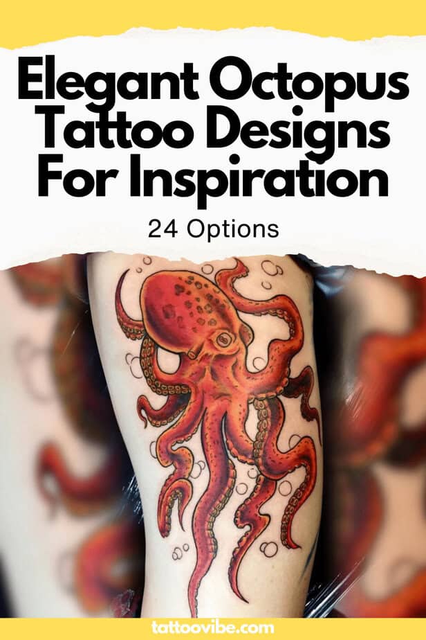 Elegante Oktopus Tattoo Designs für Inspiration: 24 Optionen
