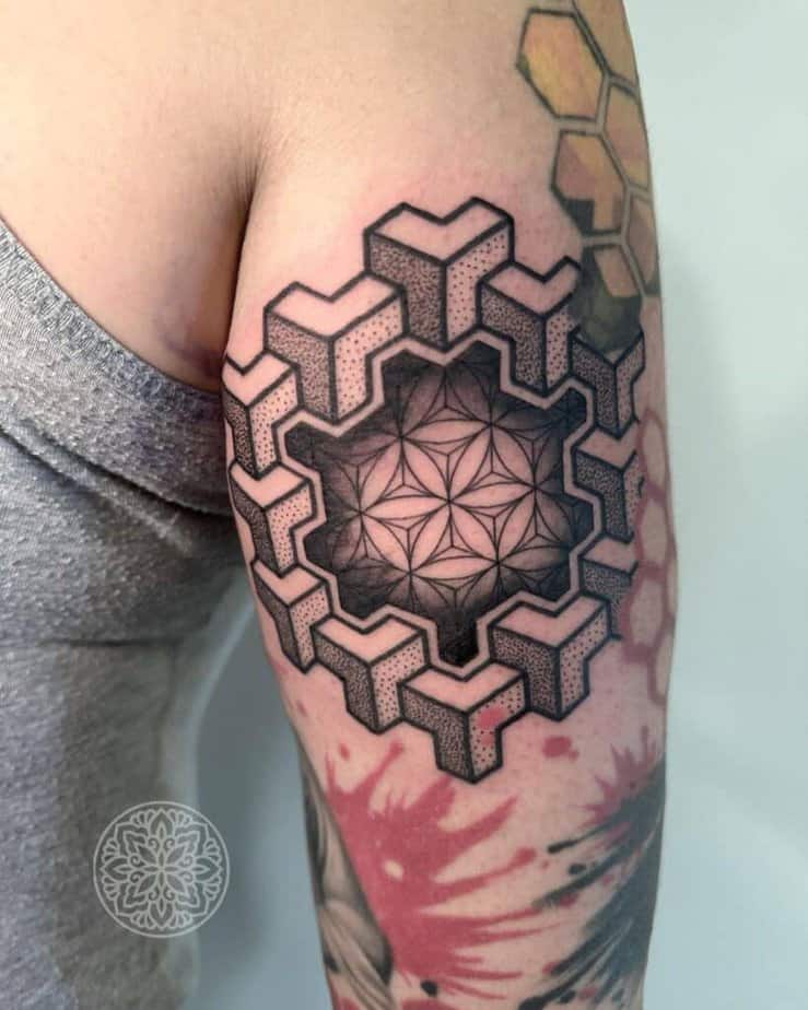 25 Beispiele für geometrische Tattoo-Designs