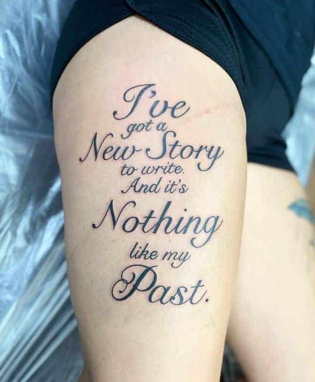  Inspirierendes Zitat Bein Tattoo