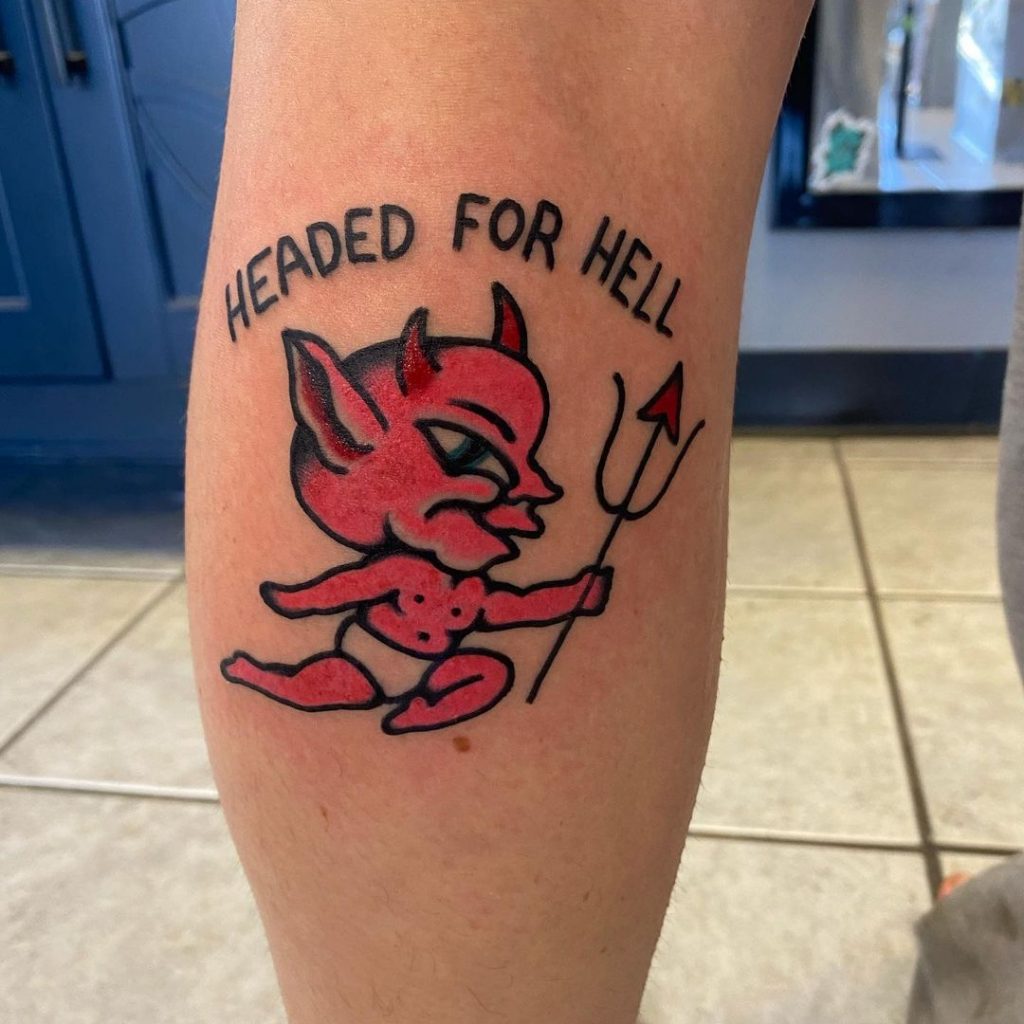 Lustige Teufel Tattoo Ideen
