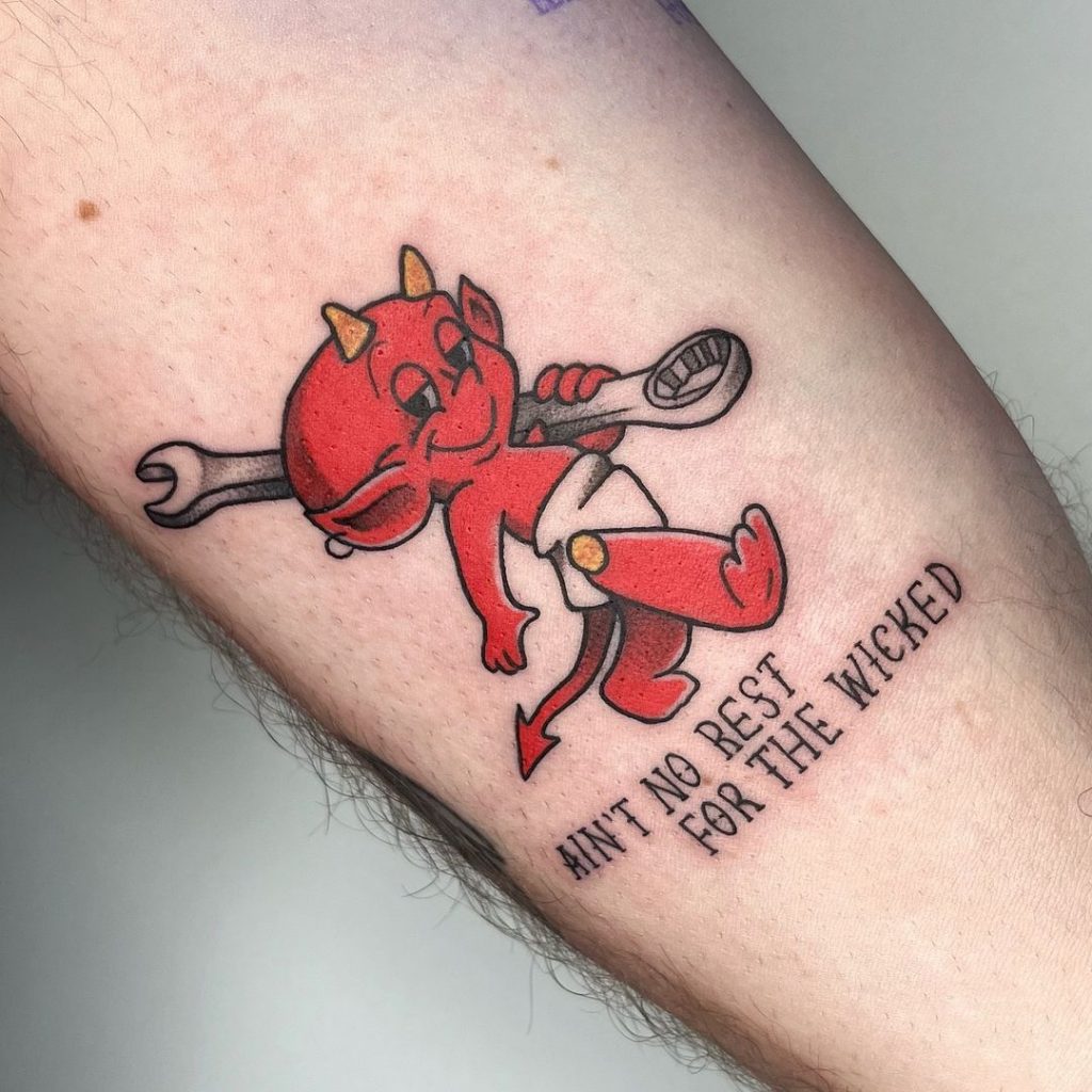 Lustige Teufel Tattoo Ideen