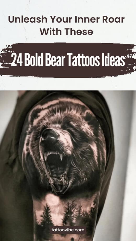 Entfesseln Sie Ihr inneres Gebrüll mit diesen 24 mutigen Bären-Tattoo-Ideen
