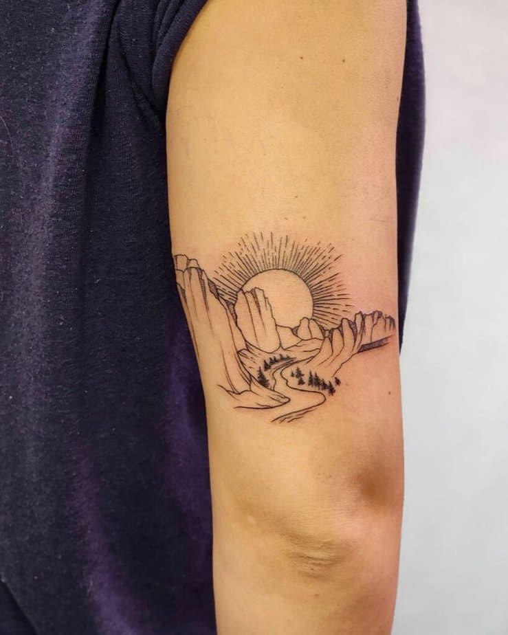7. Ein Berg-Tattoo