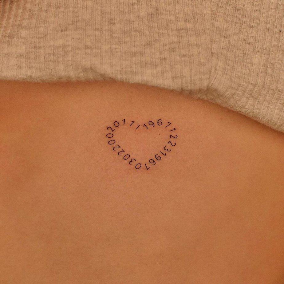 6. Ein Herz Nummer Tattoo