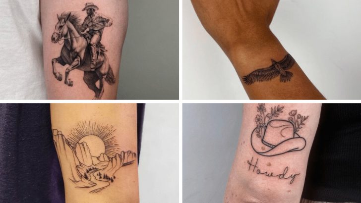 Von Cowboystiefeln bis zu Stieren: 22 Western-Tattoos für jedermann