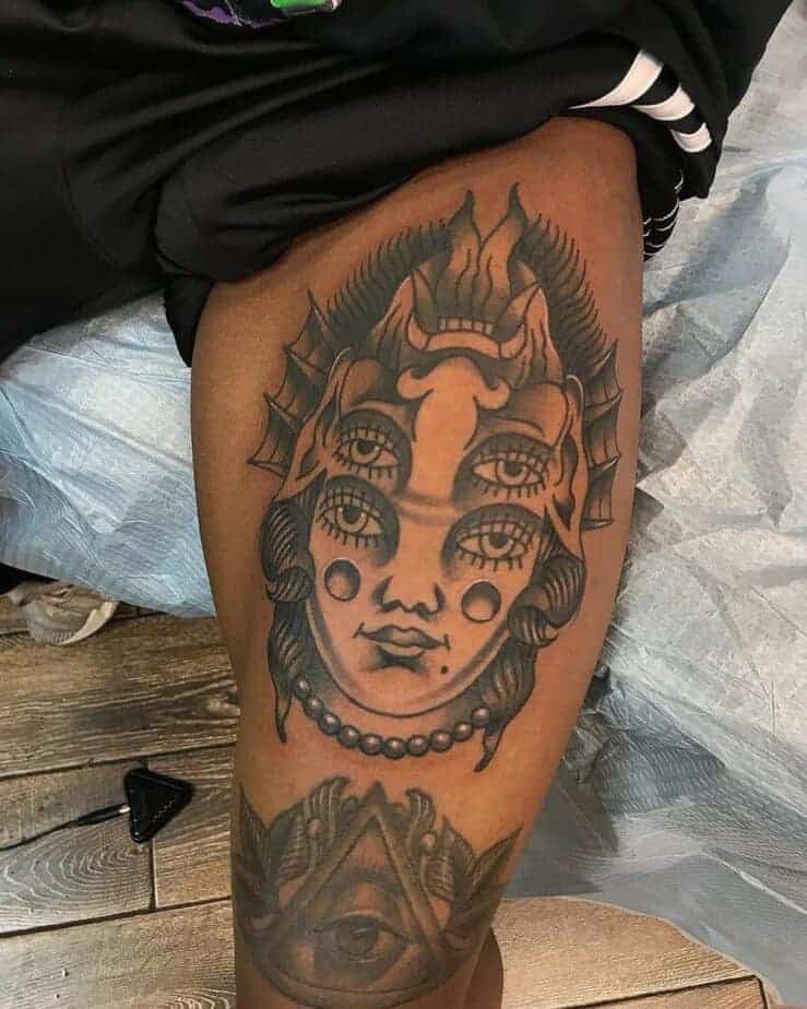 12. Vieräugiges Shiva-Tattoo, das alle Blicke auf dich lenken wird