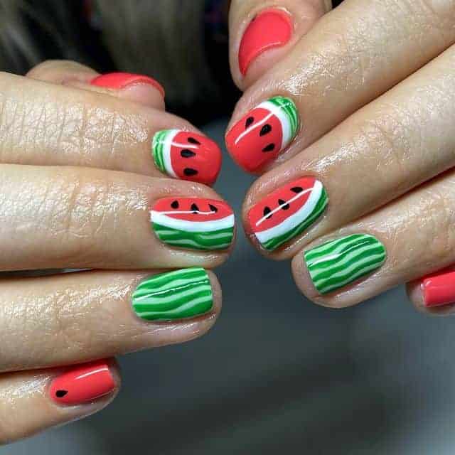 13. Leckere Wassermelonen-Nägel