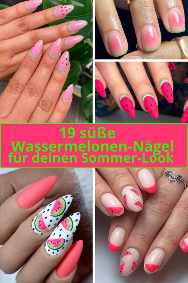 19 süße Wassermelonen-Nägel für deinen Sommer-Look