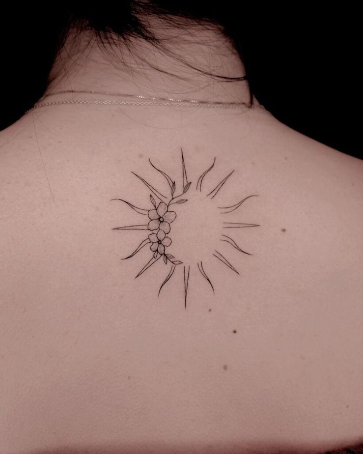 8. Ein Sonnen-Tattoo