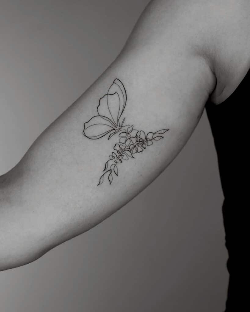 9. Ein Schmetterlings-Tattoo