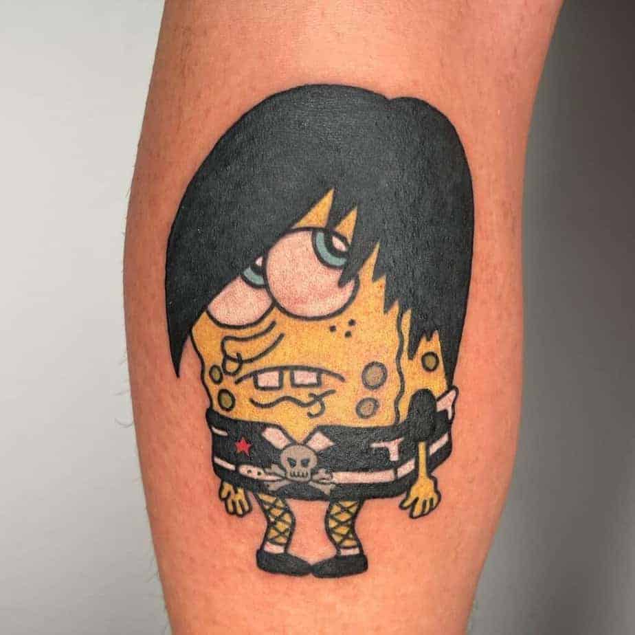 16. Ein Tattoo von Emo SpongeBob