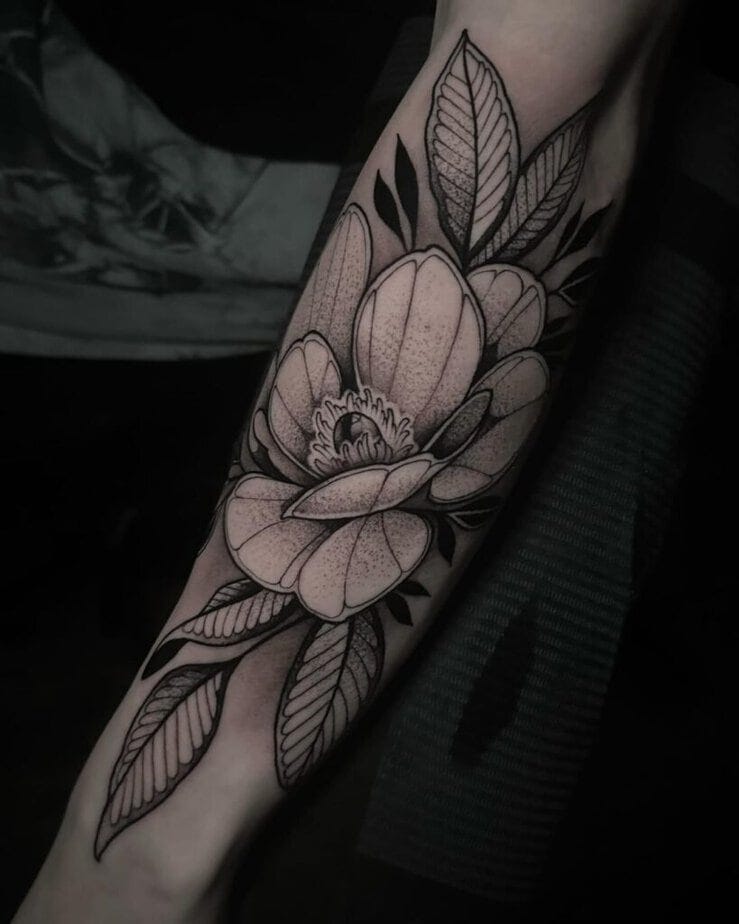 12. Magnolien-Arm-Tattoos