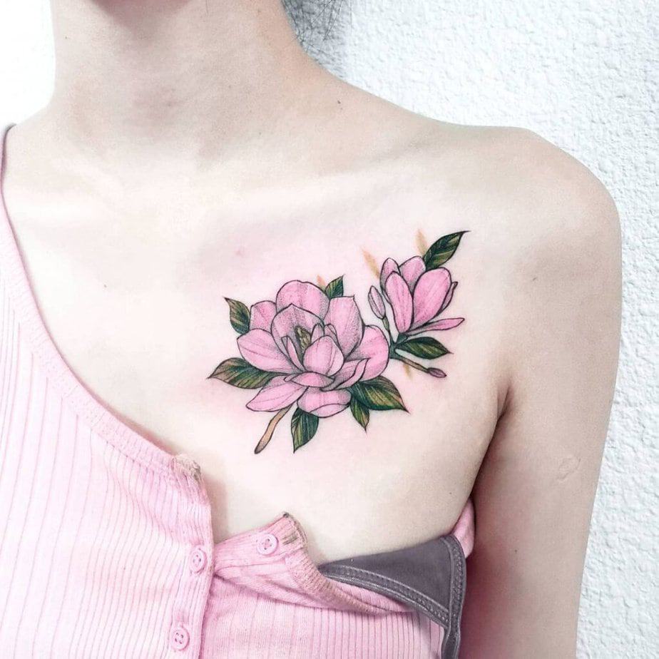 1. Rosa Magnolien-Tattoos