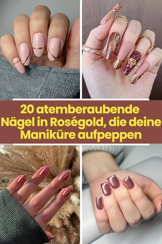 20 atemberaubende Nägel in Roségold, die deine Maniküre aufpeppen
