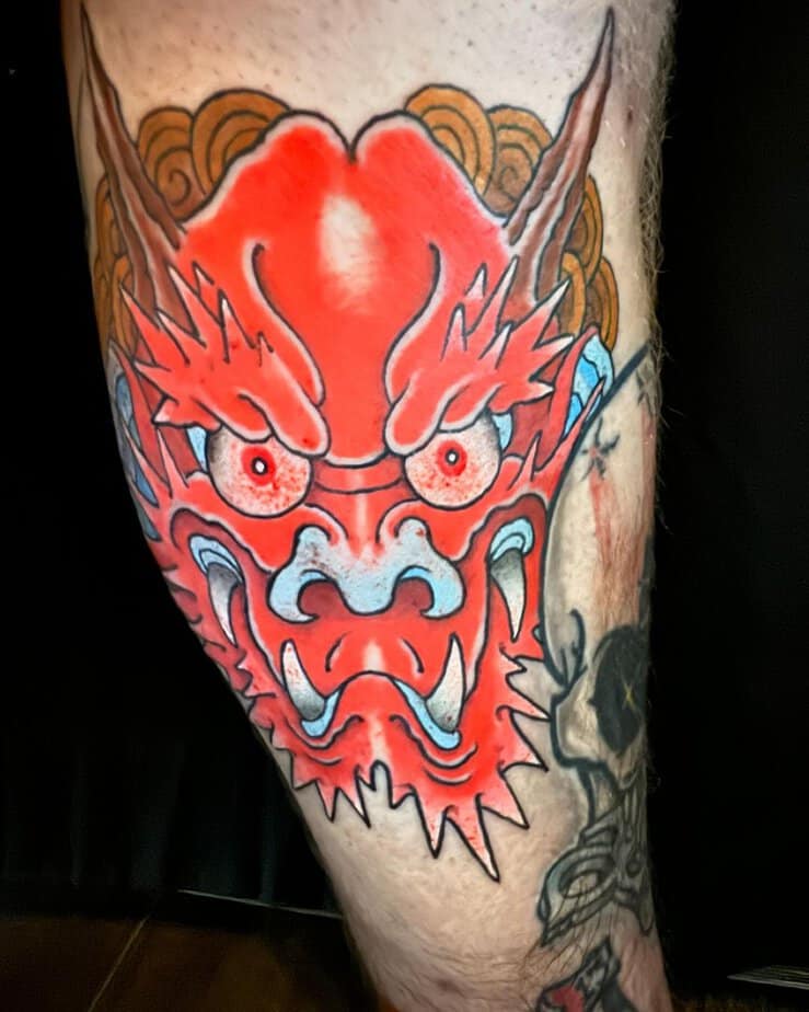 7. Lustiges Oni-Tattoo