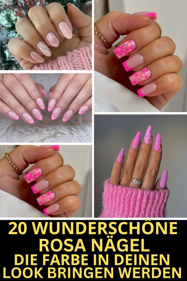20 wunderschöne rosa Nägel, die Farbe in deinen Look bringen