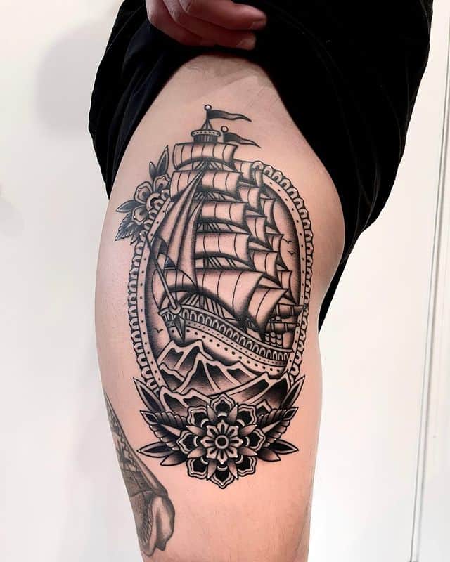 12. Tolles Klipperschiff-Tattoo
