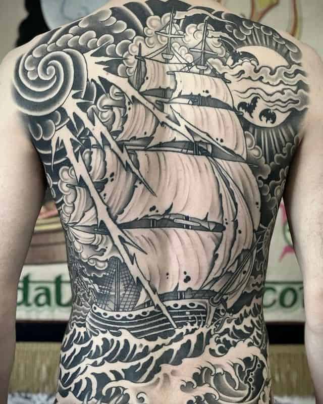 20. Starkes Wasserlandschafts-Tattoo