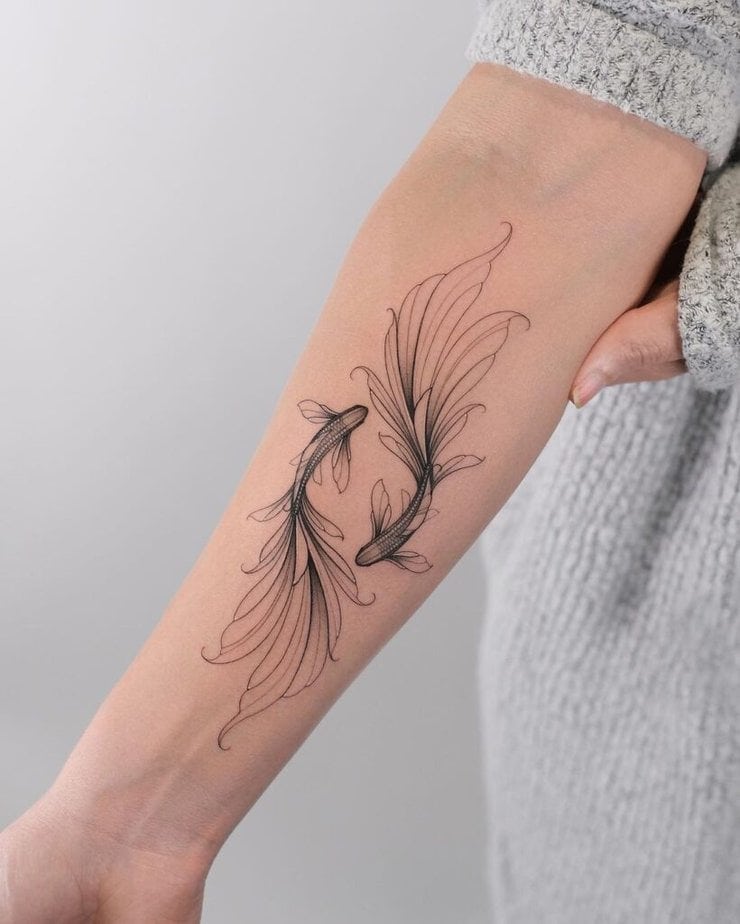 6. Ein Fische-Tattoo auf dem Unterarm