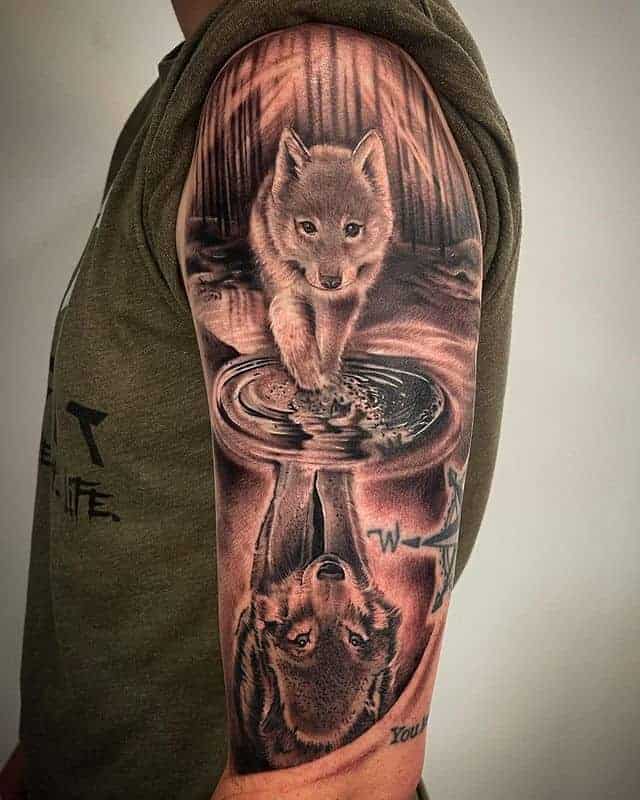 6. Unglaubliches Wolfs-Tattoo