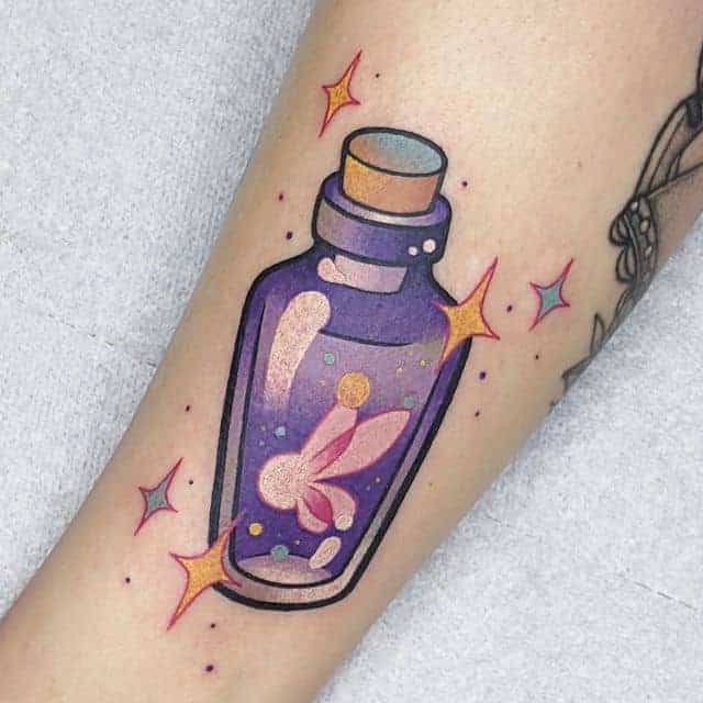 7. Feen-Flaschen-Tattoo