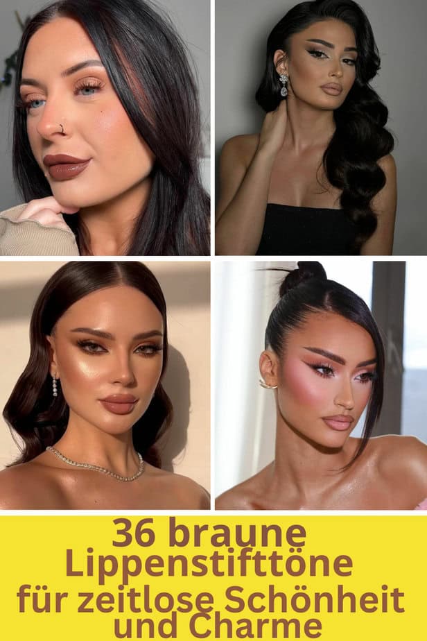 36 braune Lippenstifttöne für zeitlose Schönheit und Charme