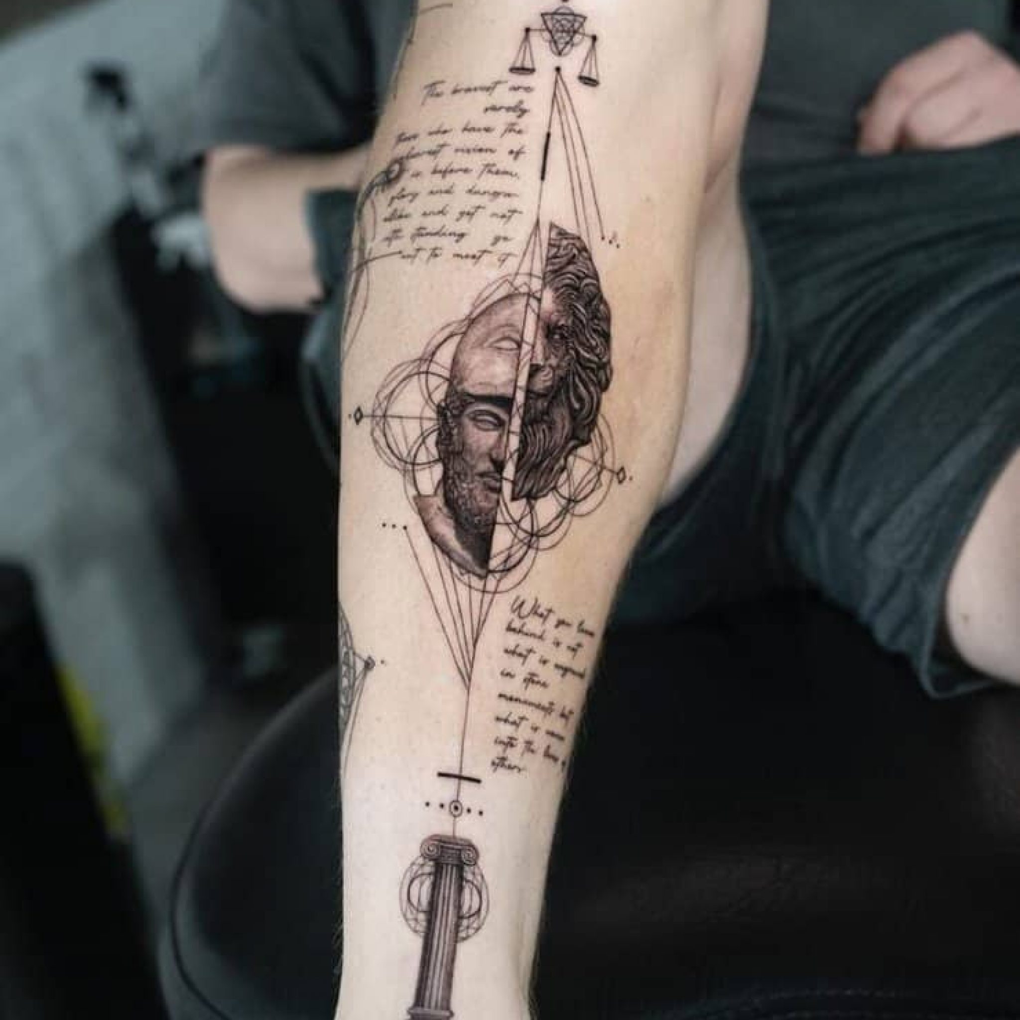 Schne Schienbein Tattoo Mnner Bild