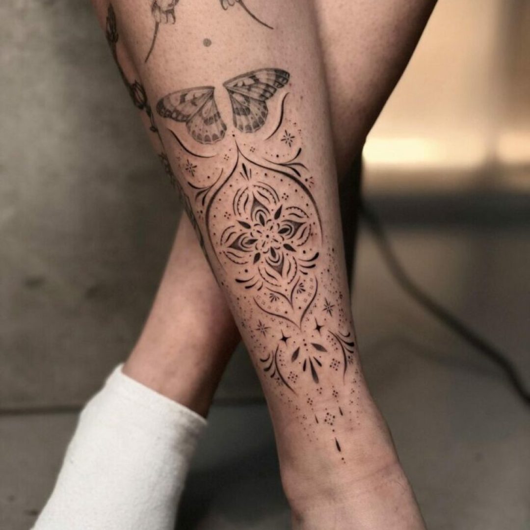 Schne Schienbein Tattoo Mnner Bild