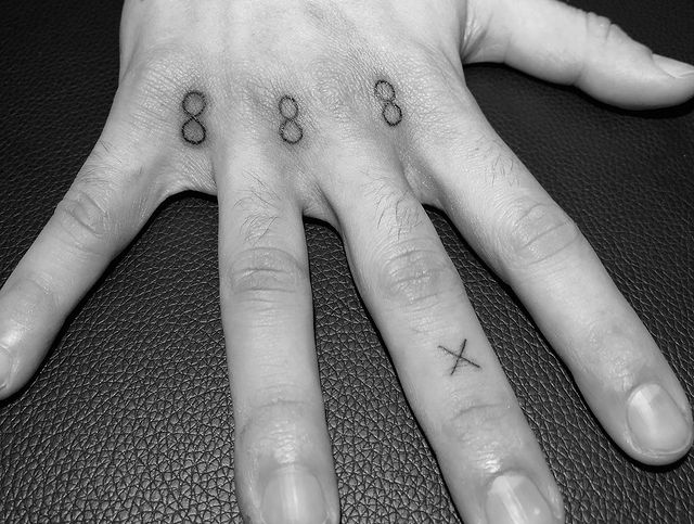 15. Hand 888 Tattoo
