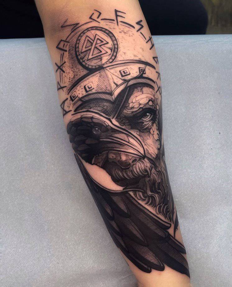 1. Verblüffendes Odin-Tattoo