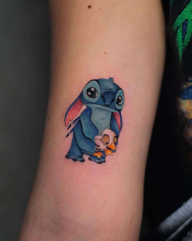 6. Trauriges Stitch-Tattoo