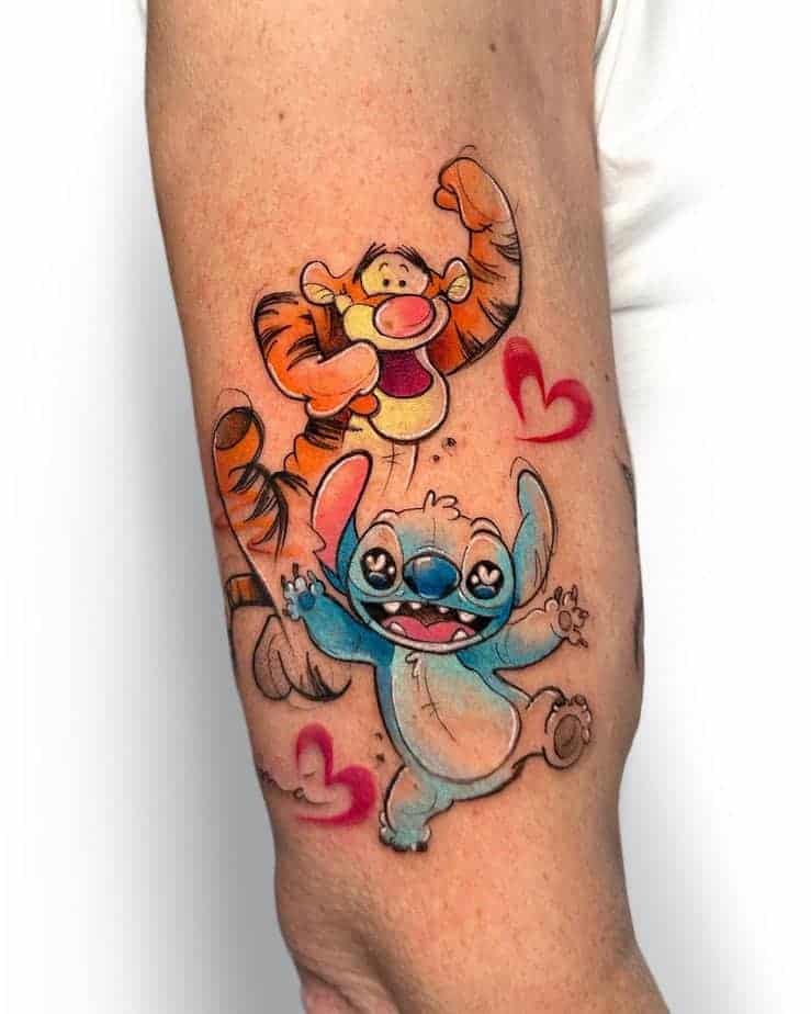 5. Tigger und Stitch Tattoo