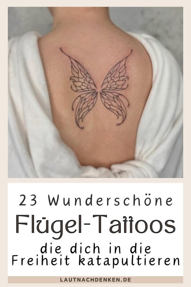23 Wunderschöne Flügel-Tattoos, die dich in die Freiheit katapultieren
