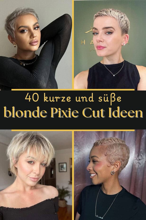 40 kurze und süße blonde Pixie Cut Ideen
